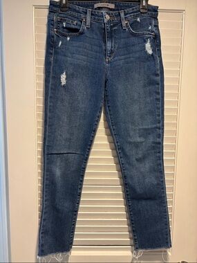 Joe's Jeans Size 28 Women's Ankle Cropped  Distressed Blue Denim